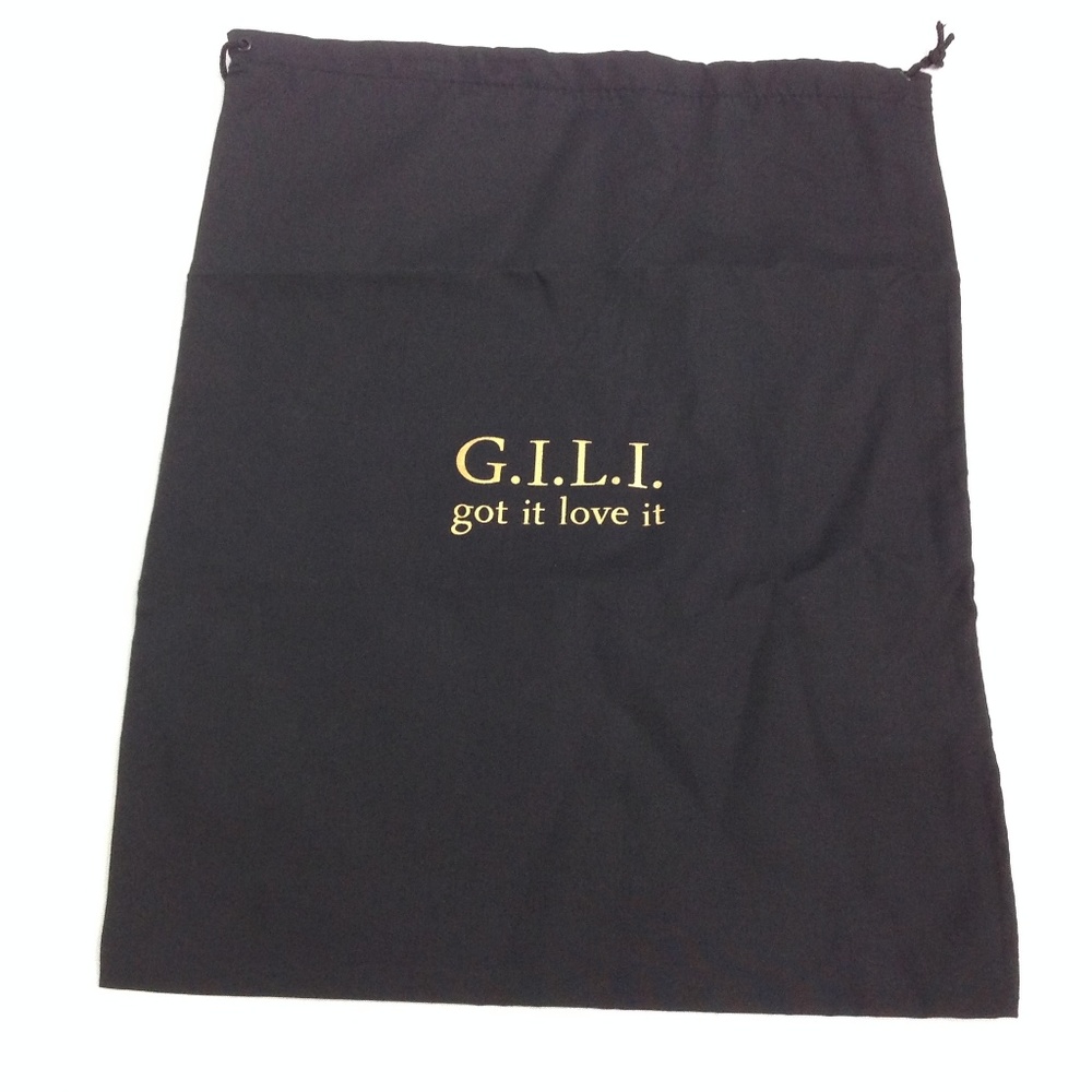 G.I.L.I. Women's Shoe Dust Drawstring Bag Black
